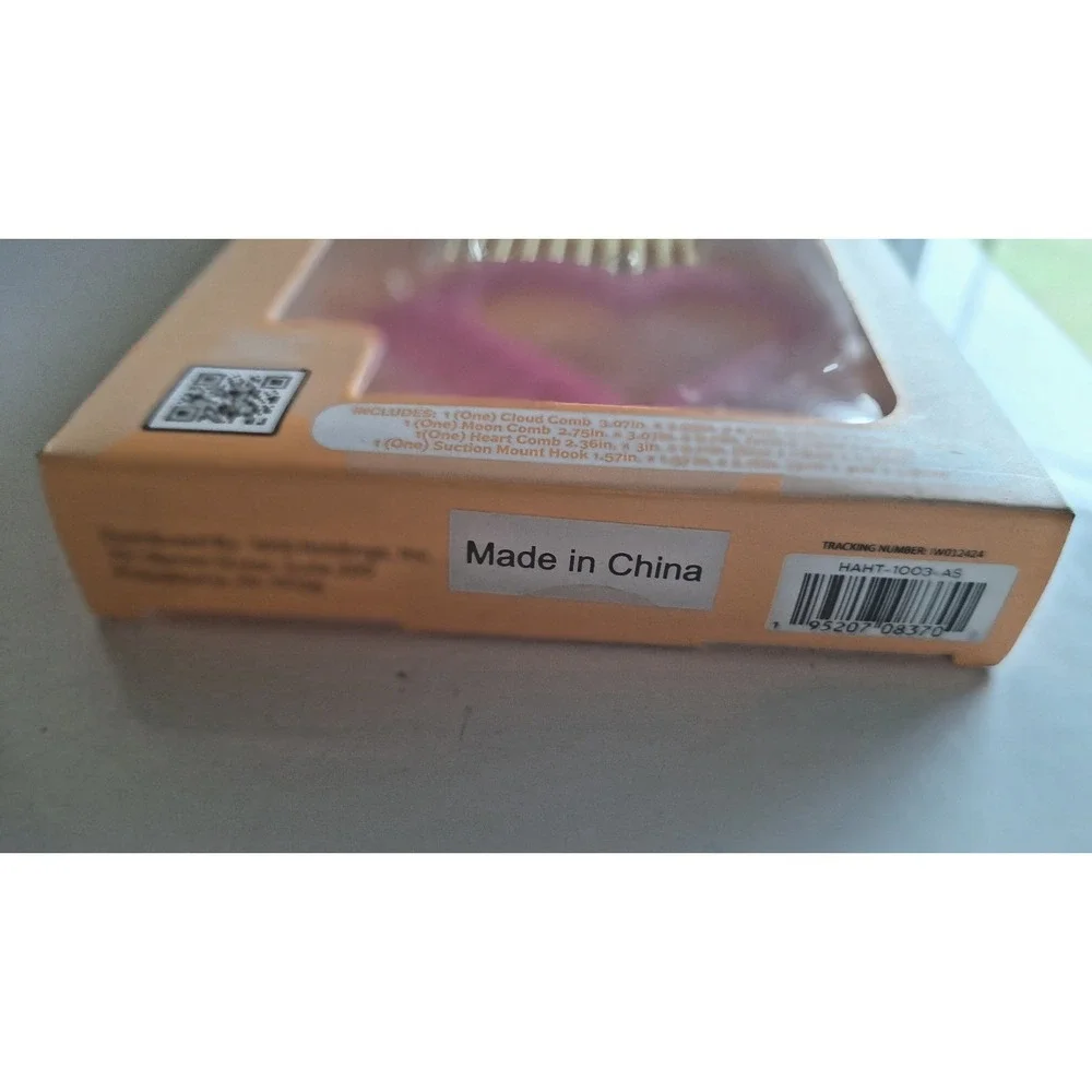 Plastic Mini Shower Combs Set,3-piece Wide Tooth Detangling Combswith Cloud